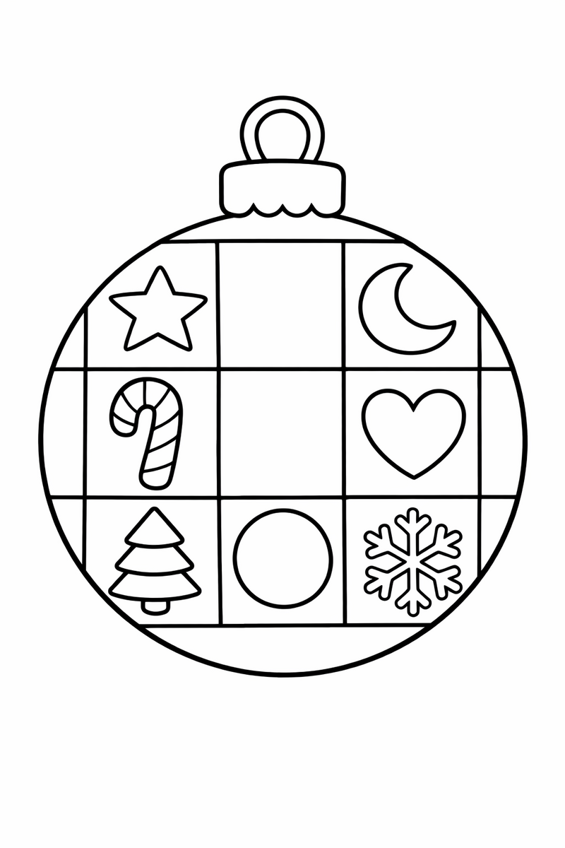 Ornament Bauble Grid coloring page
