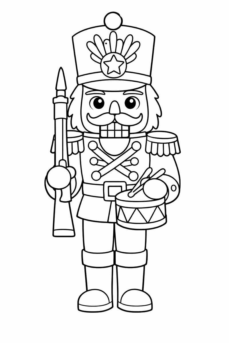 Nutcracker Soldier coloring page
