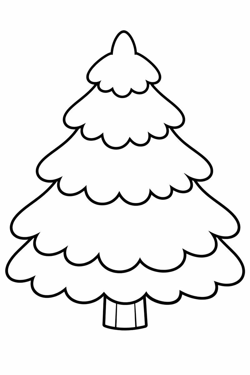 Tiered Tree Shape coloring page
