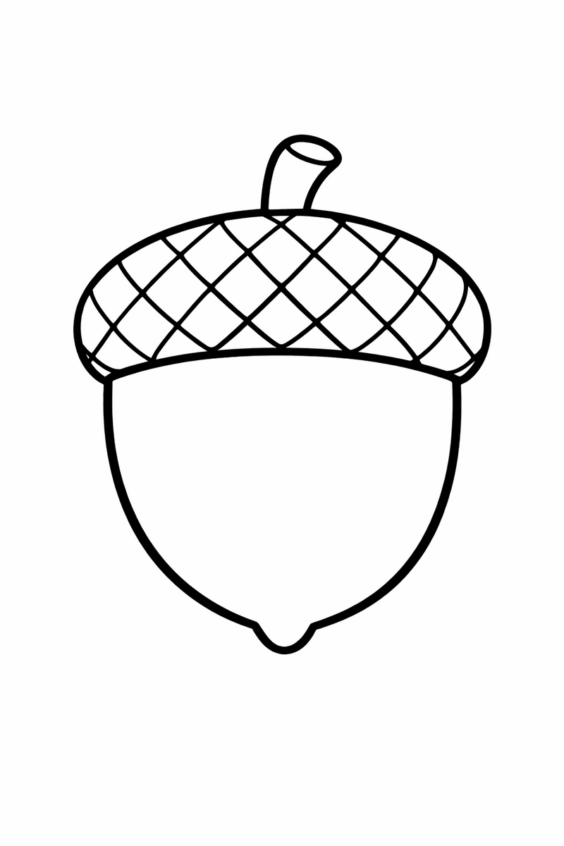 Single Acorn coloring page