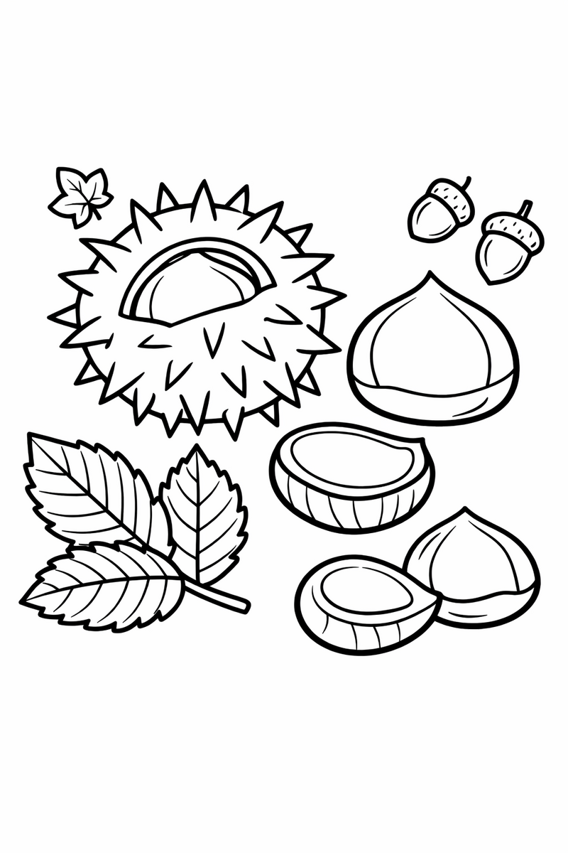 Chestnuts coloring page