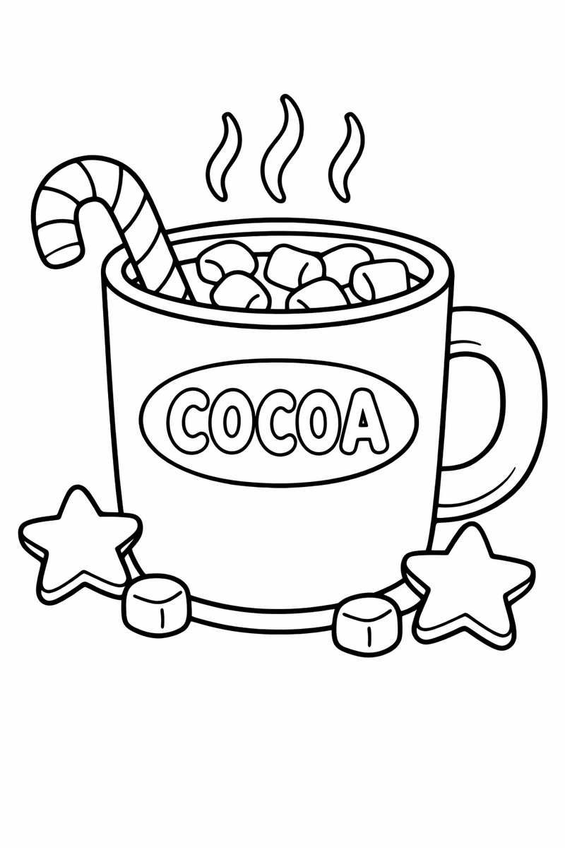 Mug of Cocoa coloring page