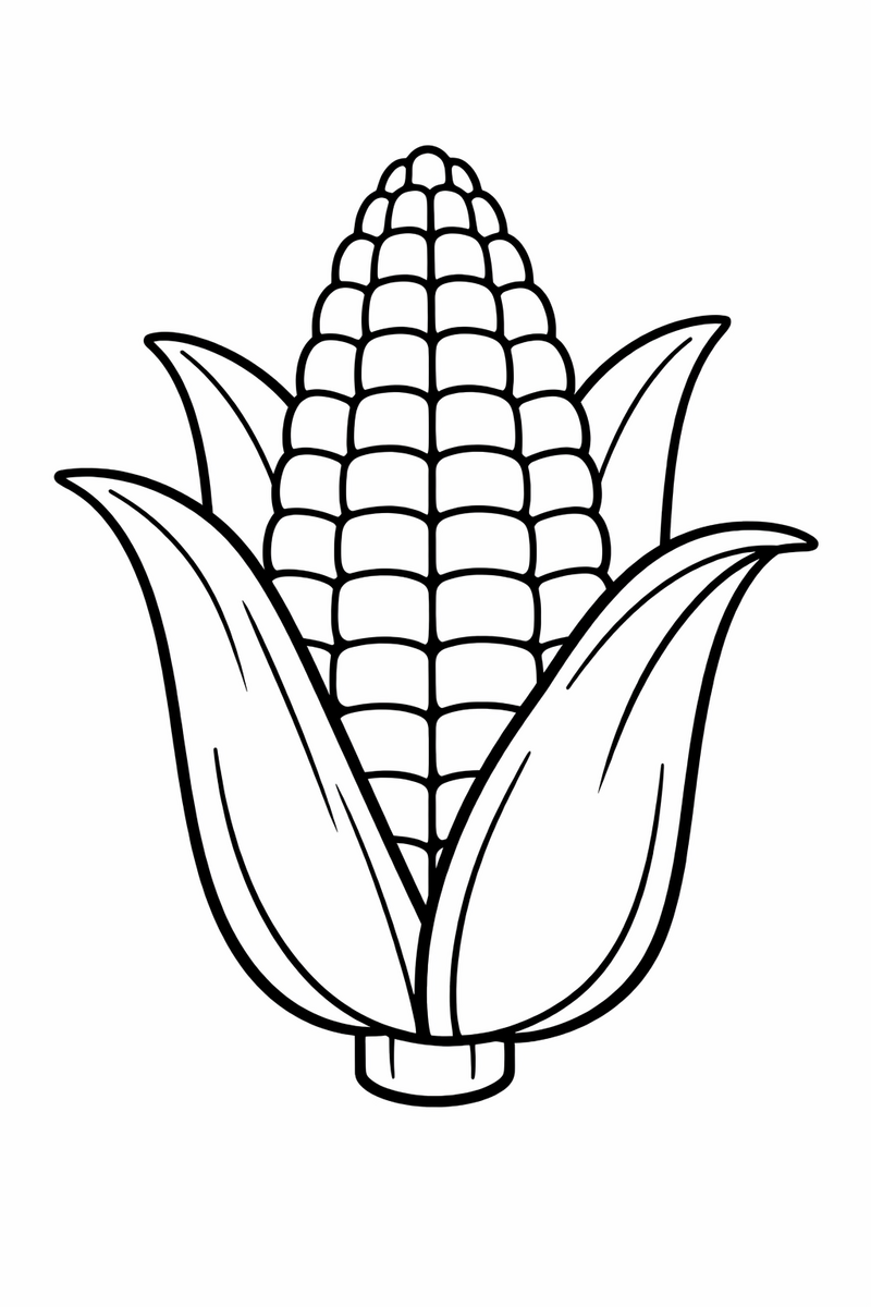 Corn Cob coloring page