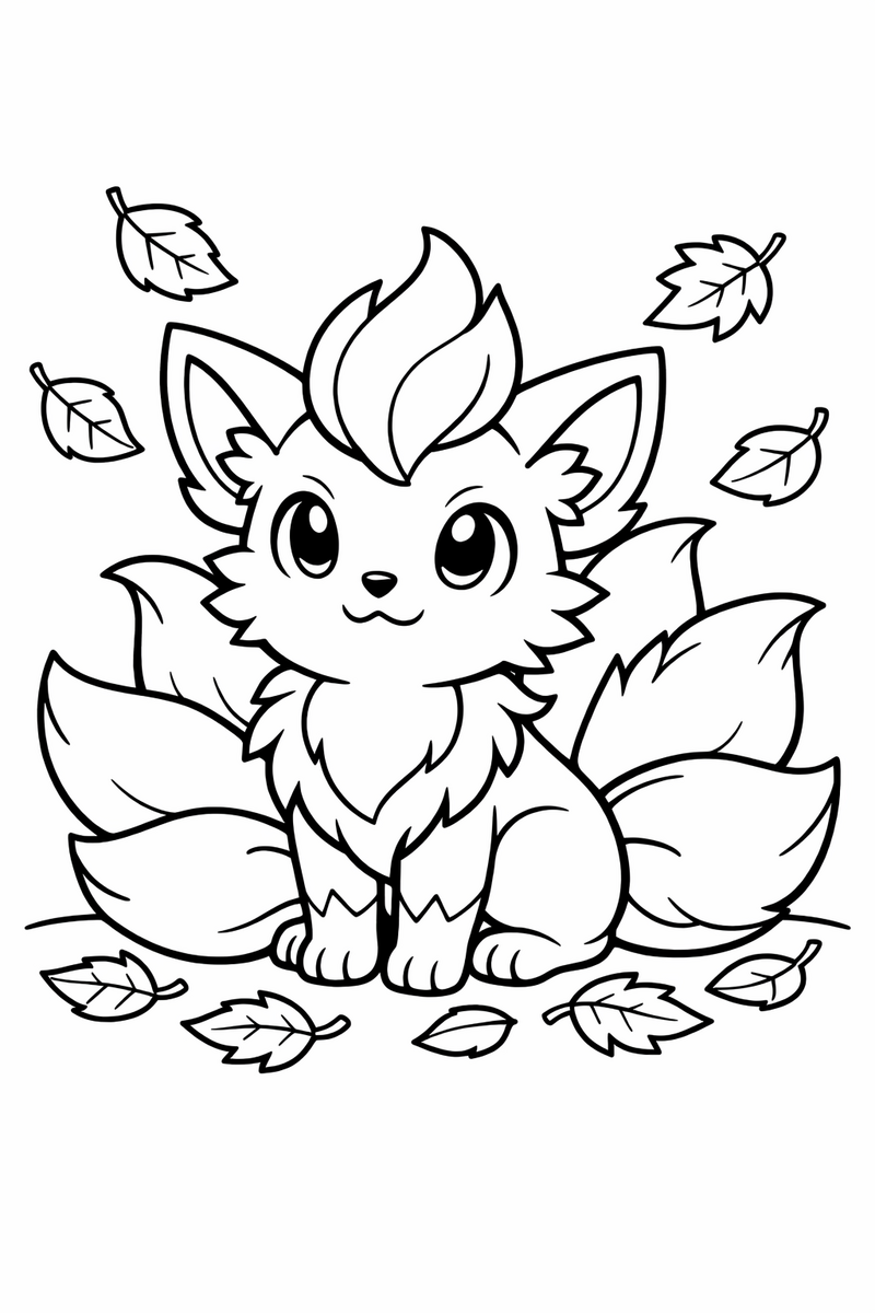 Vulpix coloring page