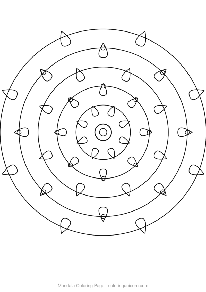 Star mandala with twelve-fold symmetry coloring page