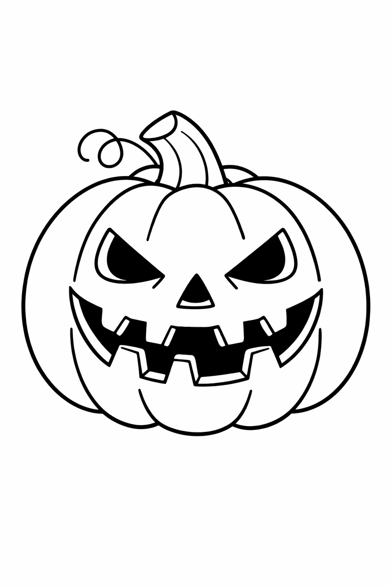 Toothy Jack-o-Lantern coloring page