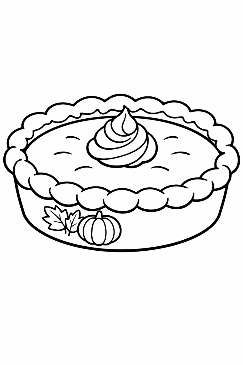 Whole Pumpkin Pie coloring page