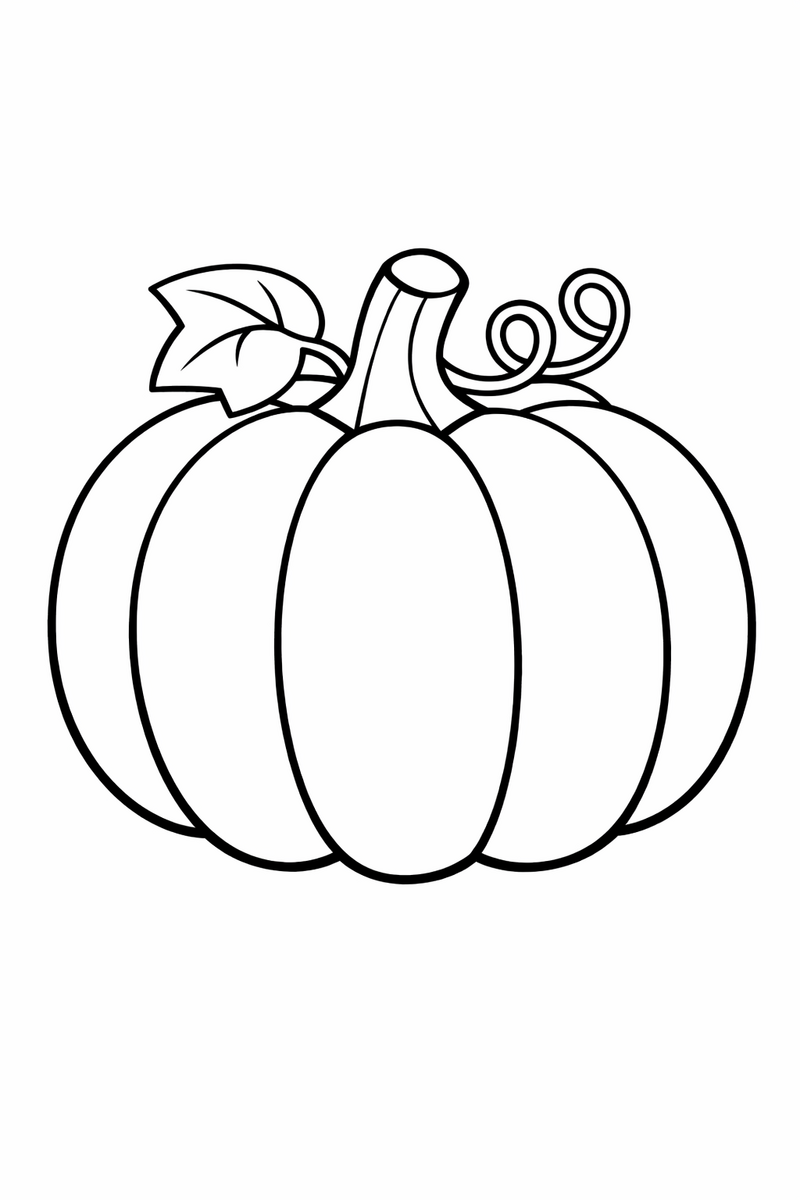 Plain Round Pumpkin coloring page