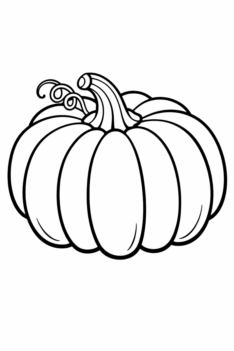White Heirloom Pumpkin coloring page