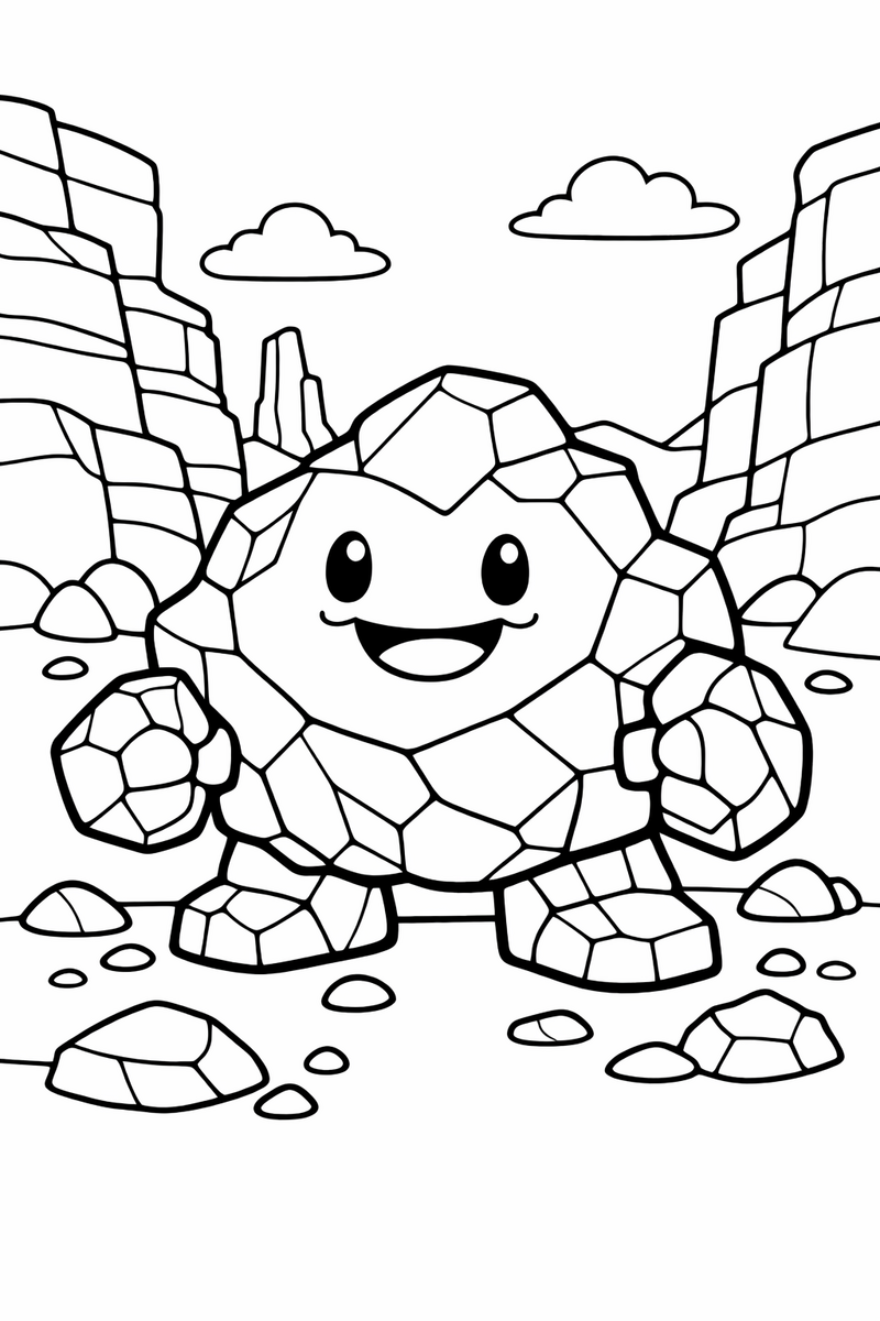 Geodude coloring page