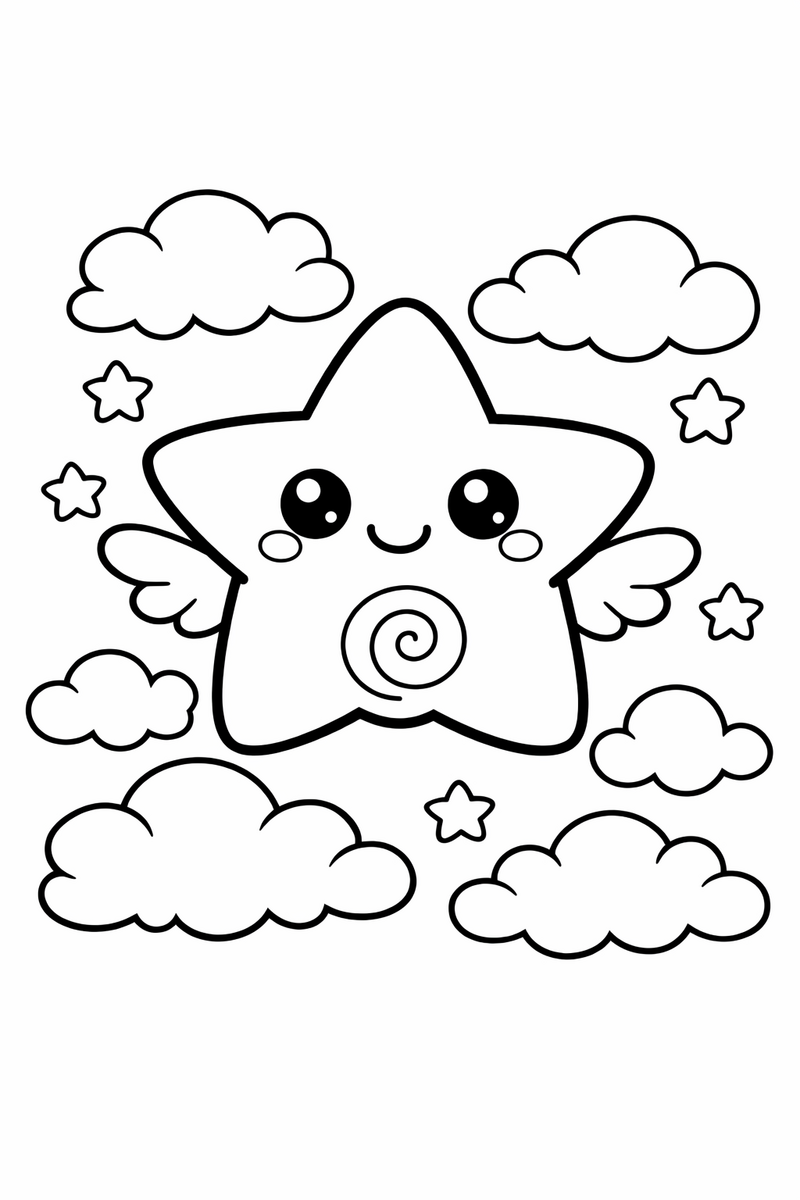 Staryu coloring page