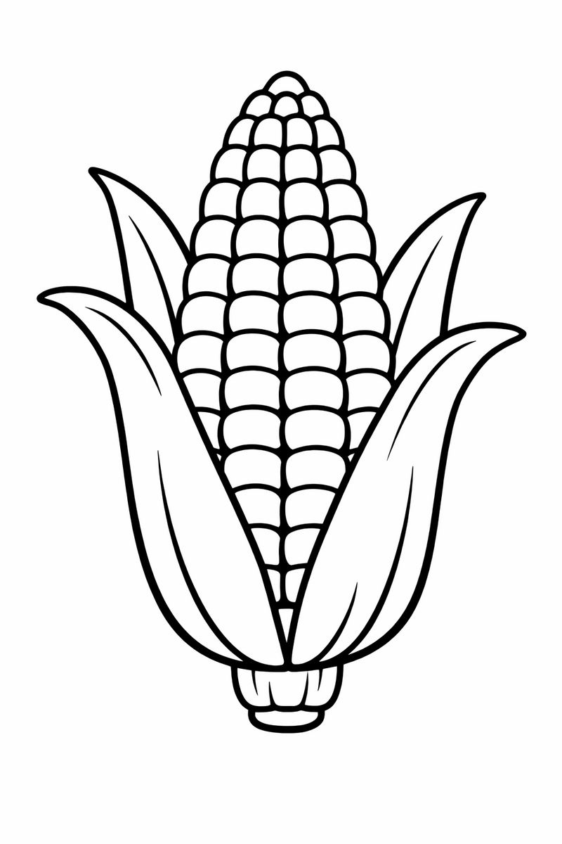 Ear of Indian Corn coloring page