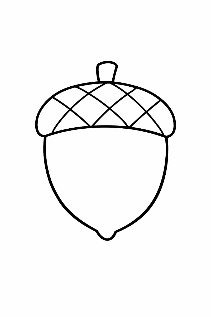 Easy Acorn for Toddlers coloring page