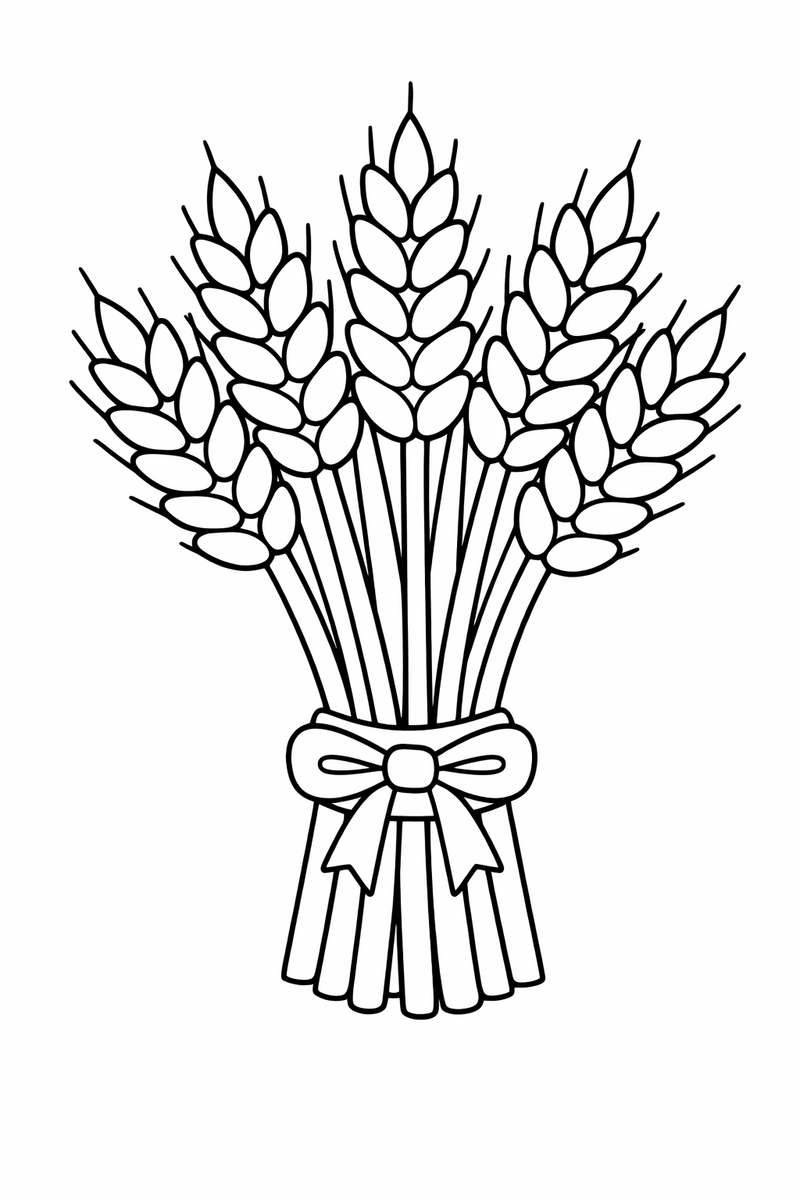 Bundle of Wheat coloring page