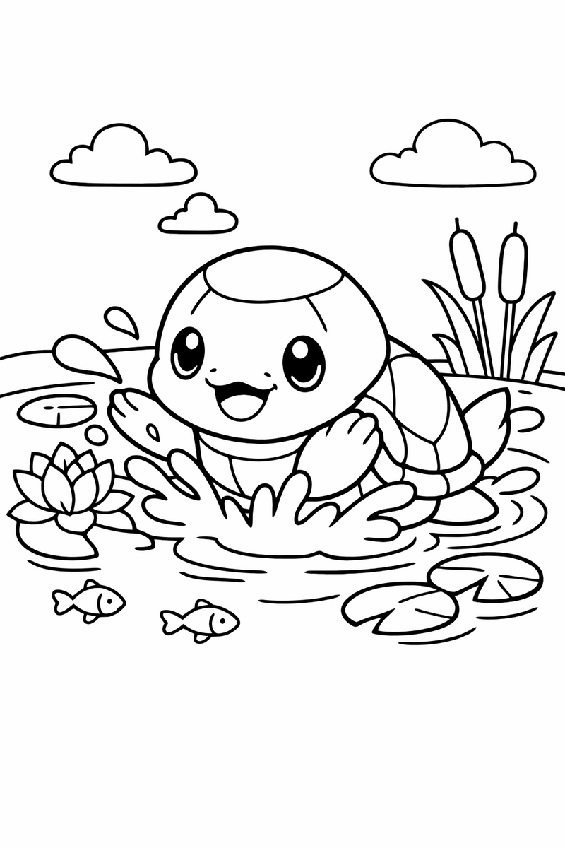 Squirtle coloring page